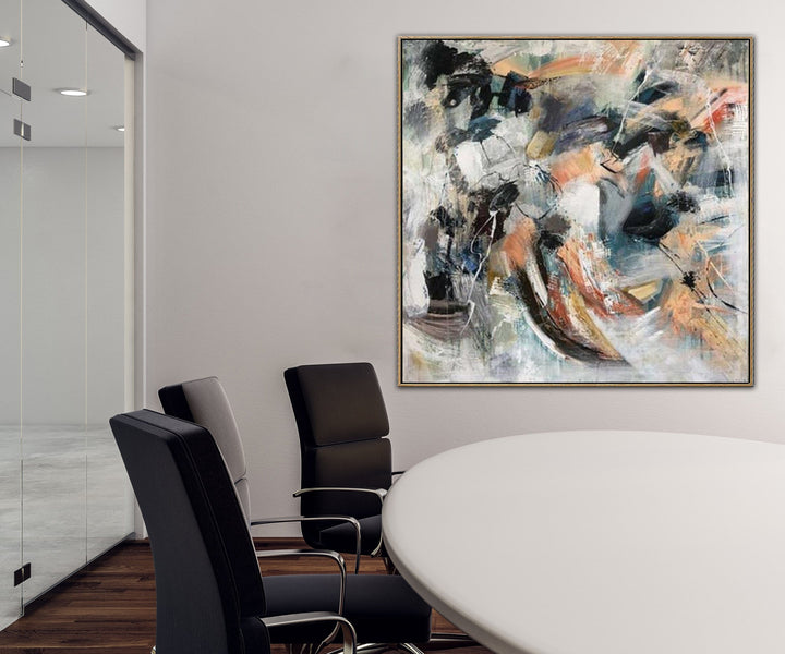 Extra Large Abstract Wall Art Colorful Acrylic Canvas Art Modern Painting Wall Decor | AUTUMN STEPS - trendgallery.ca