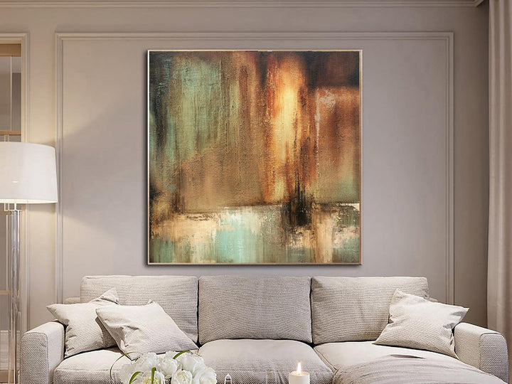 Brown and Yellow Abstract Art Painting Wall Art Orange Colorful Artwork Extra Large Artwork Original Painting Original Artwork Painting | SPRING MOOD