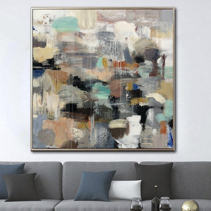Original Abstract Colorful Painting On Canvas Modern Abstract Fine Art Texture Contemporary Oil Painting | COLD DAY - trendgallery.ca