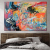 Abstract Colorful Paintings On Canvas Love Fine Art Graffiti Style Painting Vivid Textured Painting Modern Wall Art Stand with Ukraine Art | VIVID LOVE - trendgallery.ca