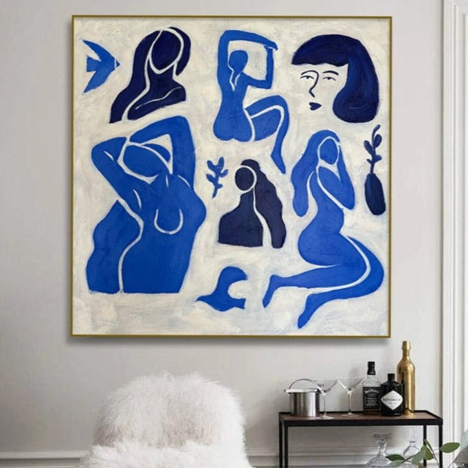 Original Abstract Matisse Style Paintings On Canvas Creative Minimalist Art Modern Handmade Oil Painting | HEN-PARTY