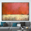 Large Original Oil Paintings Abstract Red Wall Art Abstract Yellow Painting Contemporary Art Painting Canvas | EVENING SUNSET - trendgallery.ca