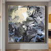 Large Acrylic Abstract Gray Portrait Paintings On Canvas Modern Wall Art | ATLAS AND THE MOON - trendgallery.ca