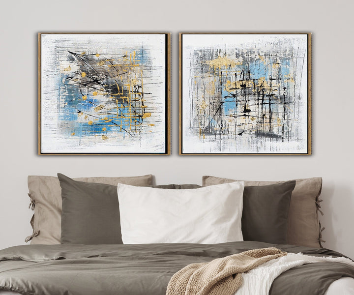 Set Of Two Original Artwork Unique Painting On Canvas Oversize Abstract Oil Painting Original Modern Art | COMPLEX DECISIONS