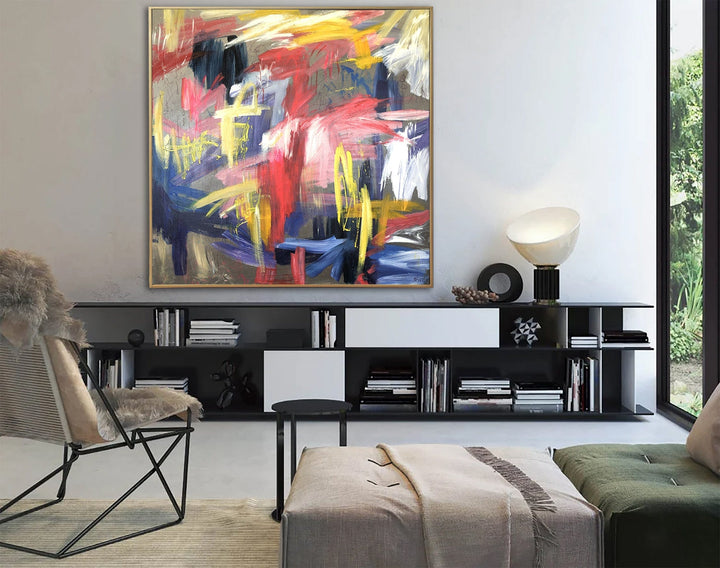 Large Abstract Colorful Paintings on Canvas Original Vibrant Painting Contemporary Textured Art Modern Oil Painting | VIBRANT RESONANCE - trendgallery.ca
