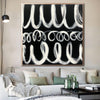 Large Abstract Black And White Paintings On Canvas Original Oil Fine Art Modern Wall Art Contemporary Wall Decor | WHITE ON BLACK - trendgallery.ca