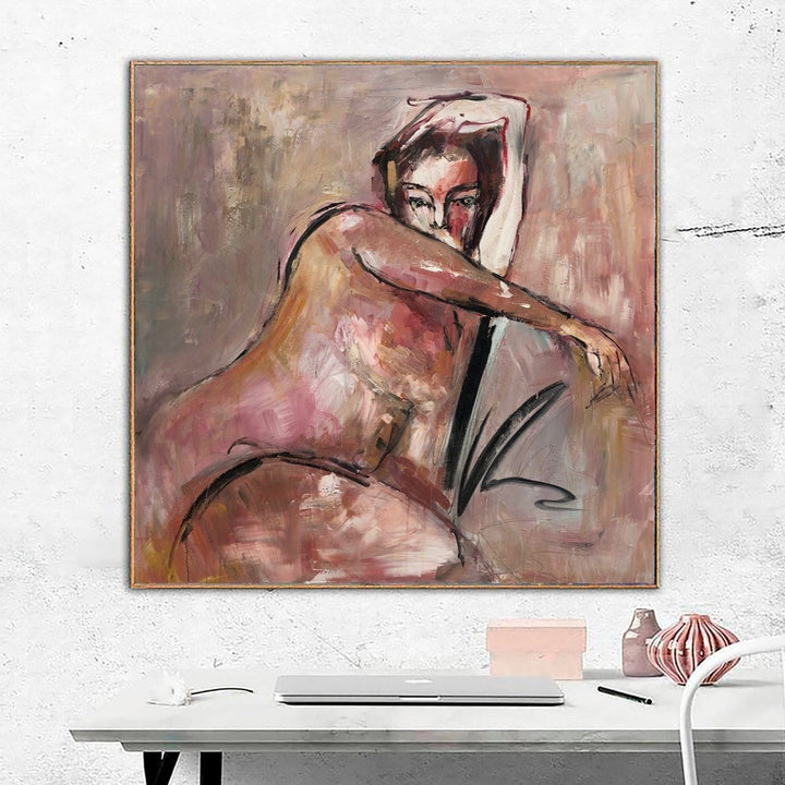 Abstract Woman Painting Original Post Expressionist Paintings On Canvas Edgar Degas Woman Art Female Silhouette Canvas Handmade Artwork | POSE - trendgallery.ca