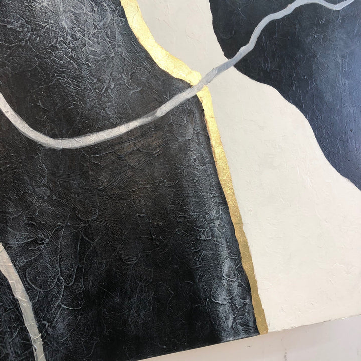 Oversize Wall Art Abstract Paintings On Canvas Black And White Oil Painting Gray Wall Art Minimalist Art Large Wall Home Decor | CROSSROADS - trendgallery.ca