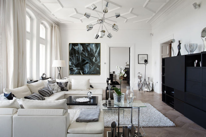 BLACK CRYSTALS 39.3"x39.3"