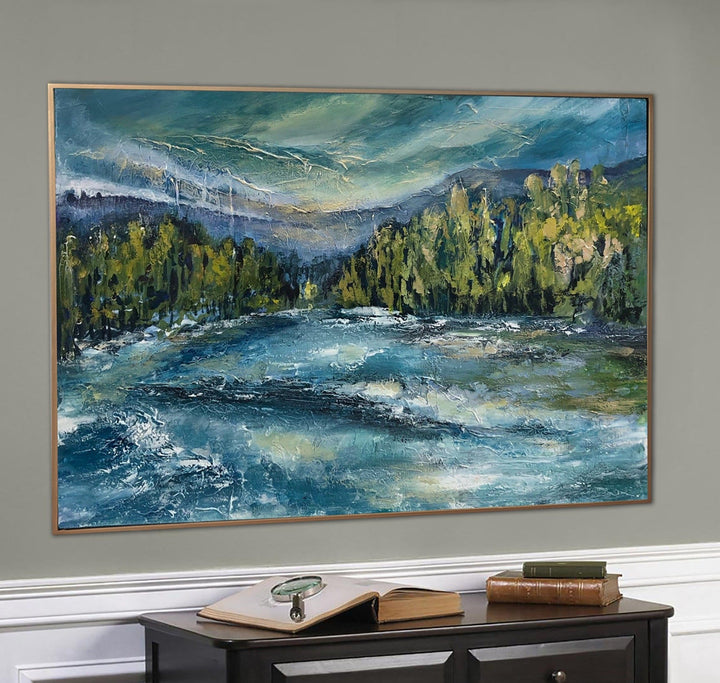 Abstract Forest Painting Landscape Wall Art Impasto Artwork Original Art National Park Painting Modern Acrylic Oil Painting | PERFECT VIEW - trendgallery.ca