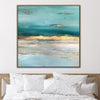 Oversize Canvas Sunset Painting Acrylic Ocean Wall Art Turquoise Oil Canvas Fine Art Wall Decor | SUNSET OVERDRIVE - trendgallery.ca