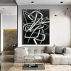 Original Abstract Painting Black And White Oil Painting Modern Abstract Paintings On Canvas Wall Art Unique Painting | THINKER - trendgallery.ca