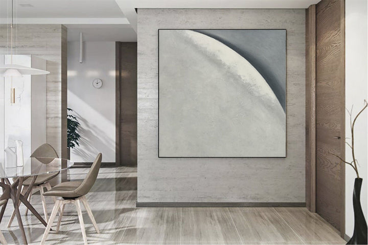 Large Gray Abstract Painting Black And White Wall Art Canvas Acrylic Painting Original Large Wall Decor Living Room Oversize Abstract Art | FAMILIAR PLANET - trendgallery.ca