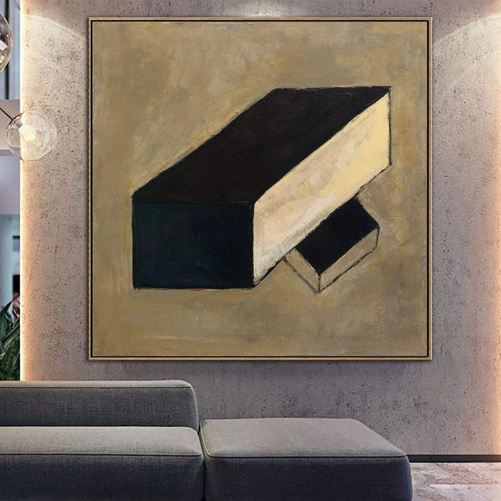 Large Painting On Canvas Bronze Brown Painting Abstract Oil Painting Original Home Decor Office Wall Decor  | THE SHADY SIDE