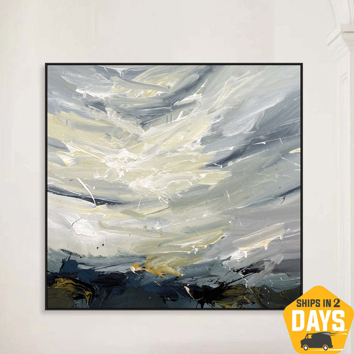 Original Abstract Nature Paintings On Canvas Modern Oil Painting Textured Acrylic Artwork Painting Wall Decor | DEPTH OF NATURE 305 35.4"x35.4"
