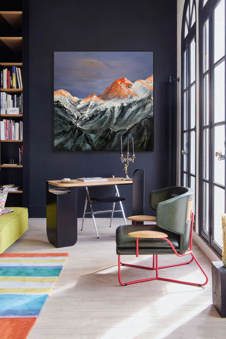 SNOWY MOUNTAINS 40"x40"