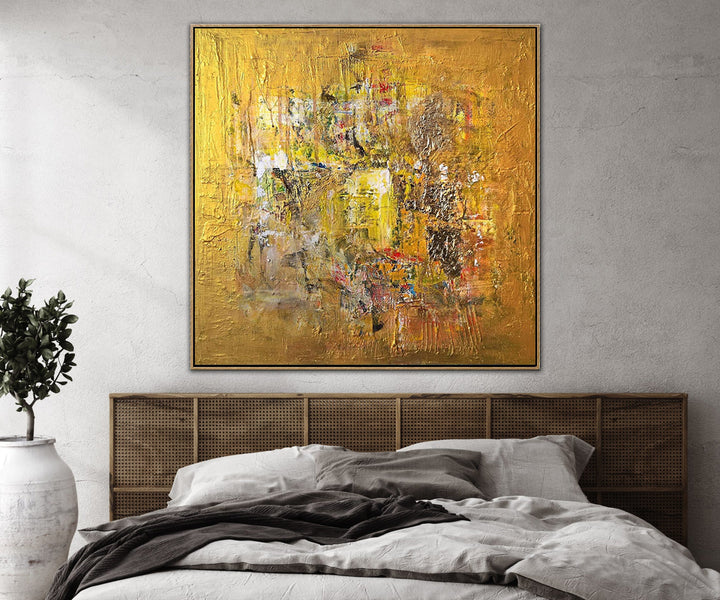 Abstract Painting in Gold, Yellow and Brown | GOLDEN COIN - trendgallery.ca