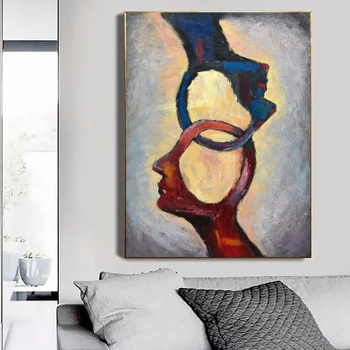 Human Abstract Painting Large Abstract Acrylic Painting On Canvas Figurative Modern Art | SECRETS OF CONSCIOUSNESS - trendgallery.ca