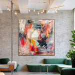 Large Abstract Painting On Canvas Colorful Paintings Abstract Art Original Oil Beige Painting Modern Paintings Acrylic Wall Art Office Decor | MOTLEY