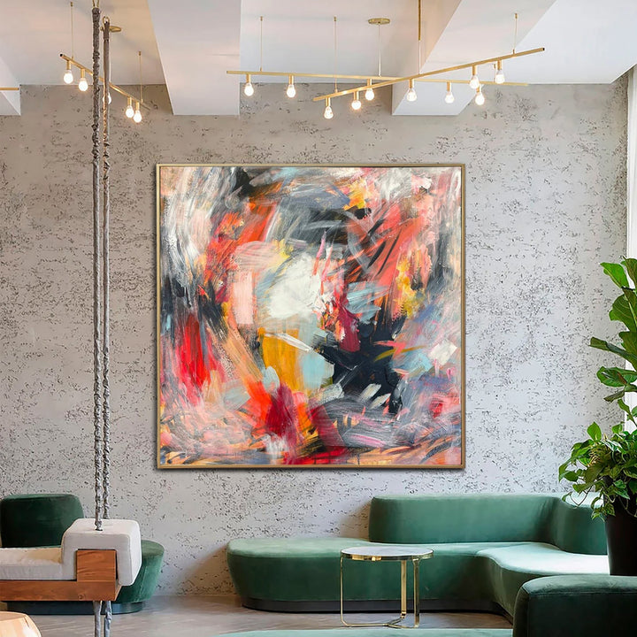 Large Abstract Painting On Canvas Colorful Paintings Abstract Art Original Oil Beige Painting Modern Paintings Acrylic Wall Art Office Decor | MOTLEY - trendgallery.ca