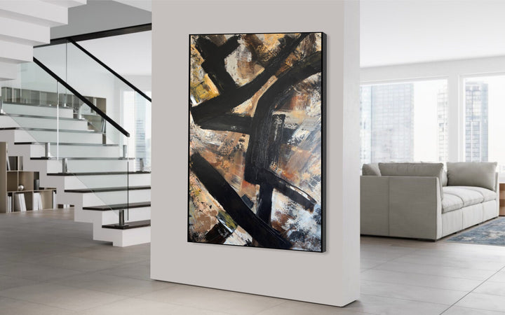 BLACK EXPRESSION 54"x36"