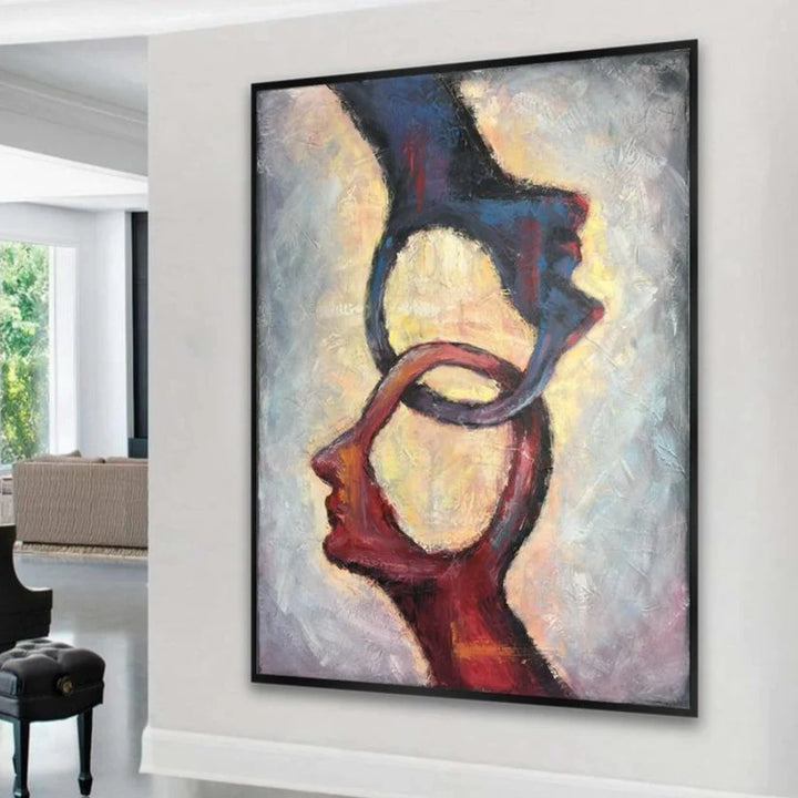 Human Abstract Painting Large Abstract Acrylic Painting On Canvas Figurative Modern Art | SECRETS OF CONSCIOUSNESS - trendgallery.ca