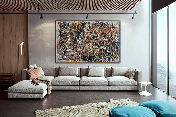 Jackson Pollock Style Painting Style Paintings On Canvas Abstract Expressionism Painting Colorful Artwork Modern Hand-Painted Art | BLOSSOMING DREAMS