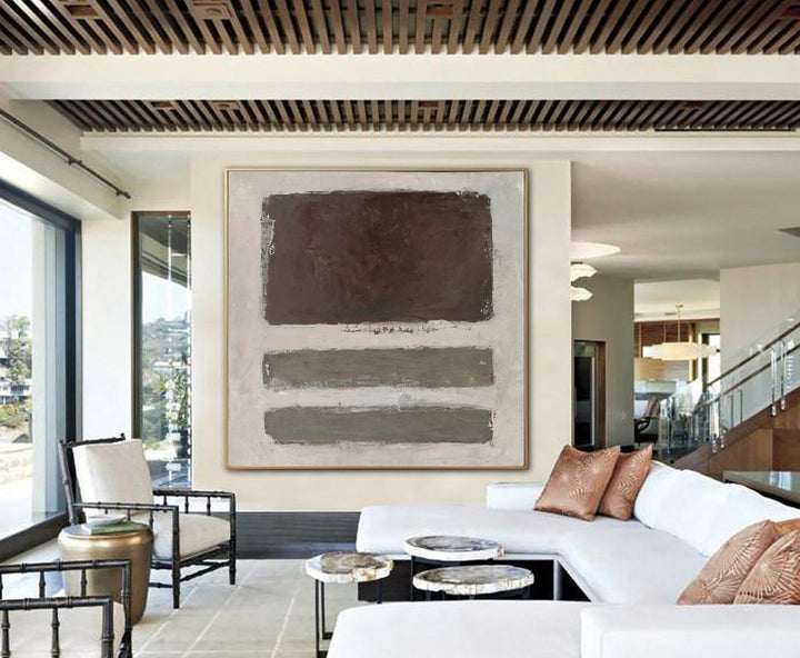 Mark Rothko Abstract Paintings On Canvas Expressionist Art Modern 40x40 Textured Art Handmade Rothko Style Painting Wall Decor | BEIGE MADNESS - trendgallery.ca