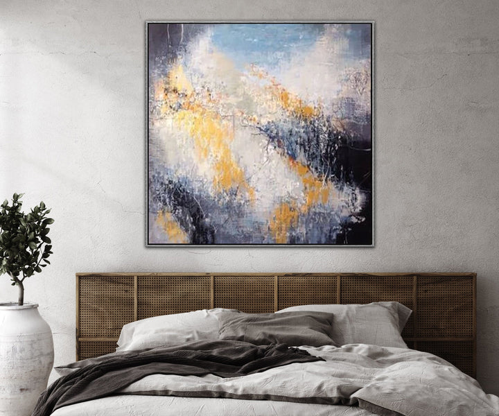 Autumn Abstract Painting Gold and White Art | AUTUMN MEMORY - trendgallery.ca