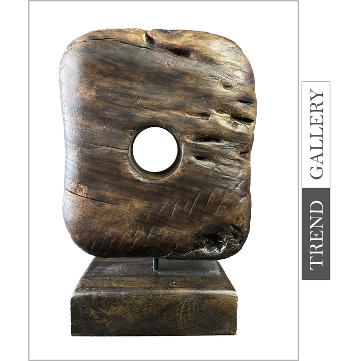 Abstract Wood Sculpture Art Hand Carved Statue Wood Statue Carving Sculpture Figurine Desktop Table Ornament | AMULET 19.6"x9.4" - Trend Gallery Art | Original Abstract Paintings