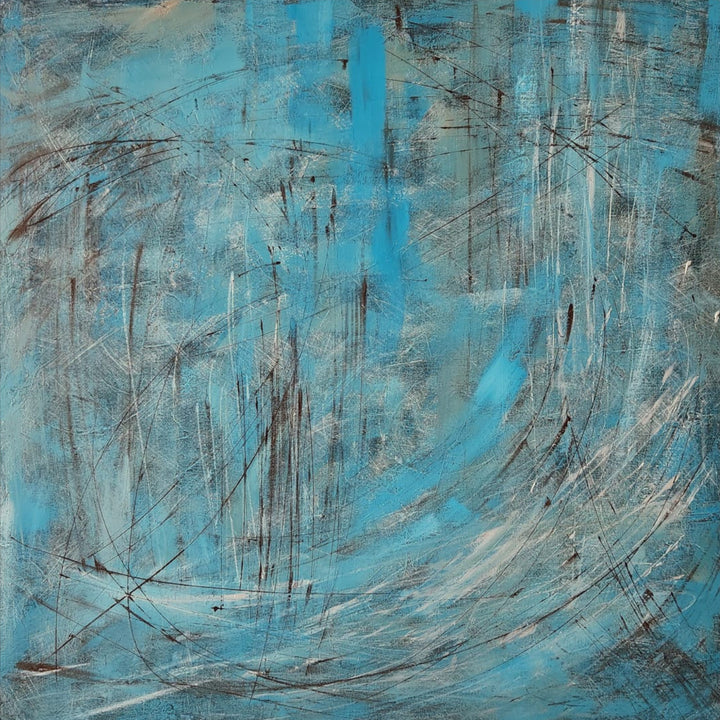 AZURE FRENZY 32"x32"