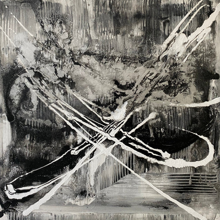 MONOCHROMATIC MAELSTROM 26"x26"