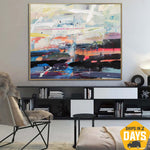 Original Abstract Colorful Paintings On Canvas Expressinist Art Textured Handmade Painting Creative Oil Painting Wall Decor | DEPTH OF NATURE 15 39.37"x47.24"