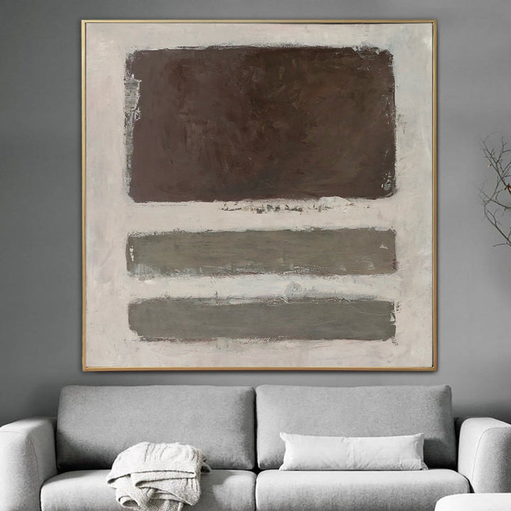 Mark Rothko Abstract Paintings On Canvas Expressionist Art Modern 40x40 Textured Art Handmade Rothko Style Painting Wall Decor | BEIGE MADNESS - trendgallery.ca