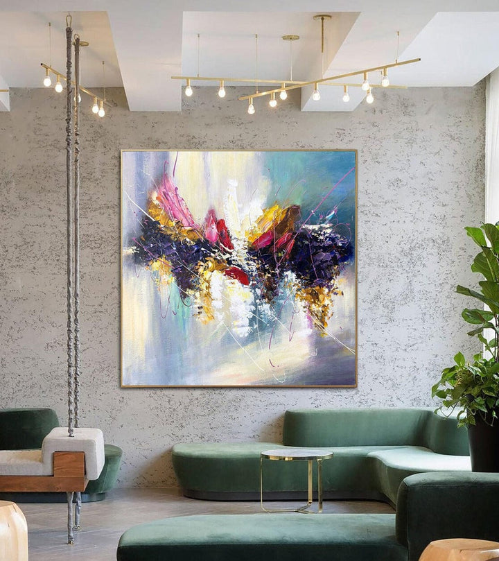 Large Painting on Canvas Abstract Wall Art Impressionist Art Oil Painting Fine Art Contemporary Living Room Decor Colorful Artwork | BRIGHT EMOTIONS - trendgallery.ca