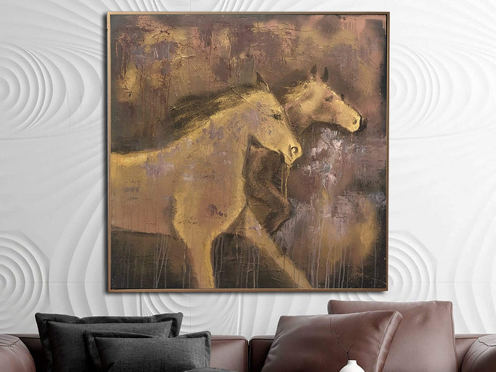RUNNING HORSES 46"x46"