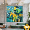 Original Colorful Paintings On Canvas Abstract Textured Painting Creative Hand Painted Art | DREAMLIKE 32"x32" - Trend Gallery Art | Original Abstract Paintings