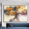 Abstract Art in Yellow, Gold and Brown for Hotel Wall Decor | DRAGON TREE - trendgallery.ca