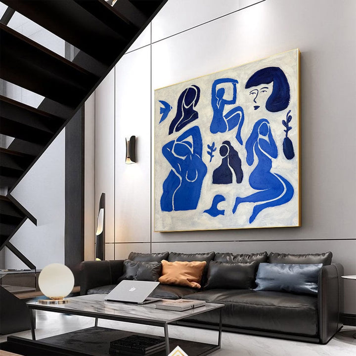 Original Abstract Matisse Style Paintings On Canvas Creative Minimalist Art Modern Handmade Oil Painting | HEN-PARTY