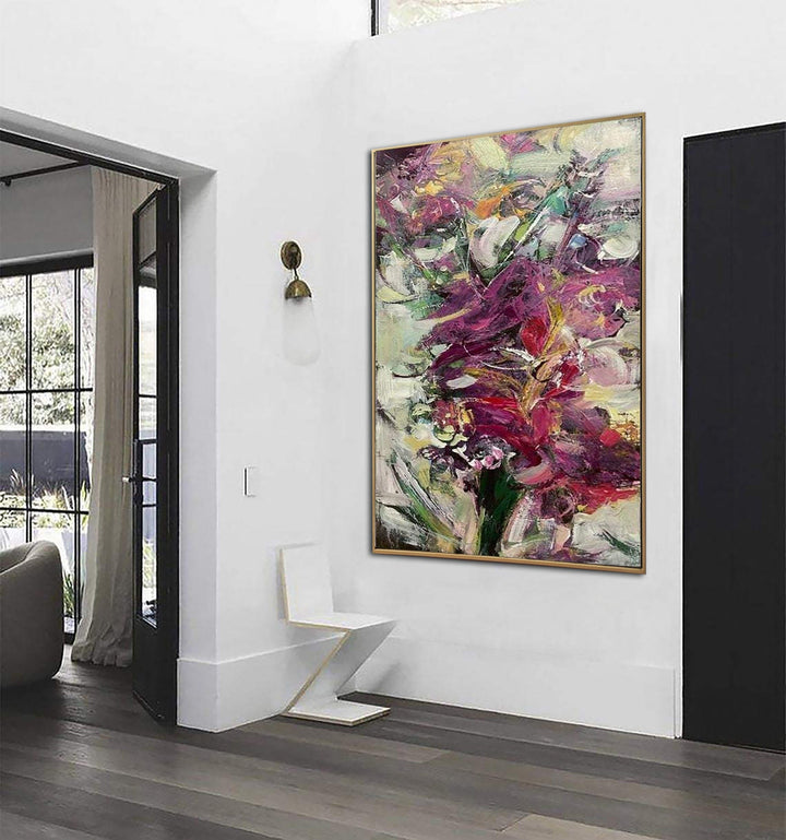 Original Abstract Oil Paintings On Canvas Flowers Bouquet Colorful Painting Modern Contemporary Fine Art Wall Decor | BOUQUET OF FLOWERS - trendgallery.ca