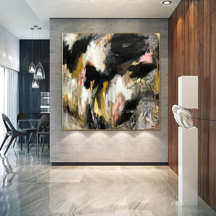 Extra Large Original Abstract Brown Paintings on Canvas Expressionist Art Modern Textured Painting Hand Painted Art | NIGHT LIGHTS - trendgallery.ca
