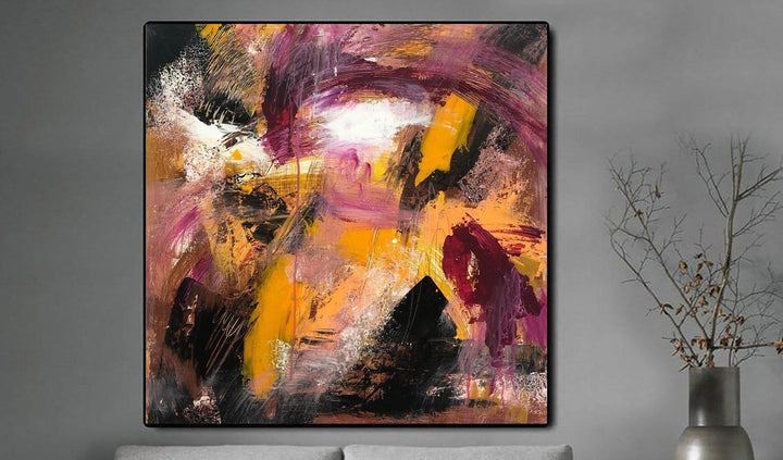 Colorful Abstract Painting Original Painting on Canvas Orange Painting Canvas Large Abstract Oil Painting Modern Art Canvas | COLOR BATTLE - trendgallery.ca