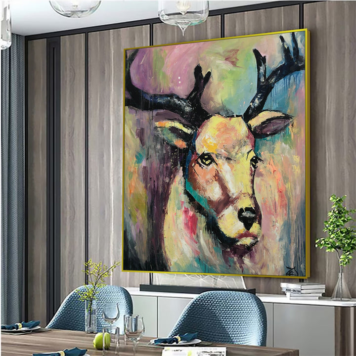 WILD DEER 40"x40"