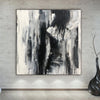 Modern Painting Canvas Minimalist Wall Art Abstract Black And White Painting Acrylic Fine Art Handmade Painting On Canvas Monochrome Art | SOLITUDE - trendgallery.ca