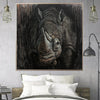 Rhinoceros Painting On Canvas Abstract Animal Wall Art Rhino Textured Art Monochrome Artwork Realistic Wild Animal Wall Art Oil Painting | RHINO - trendgallery.ca