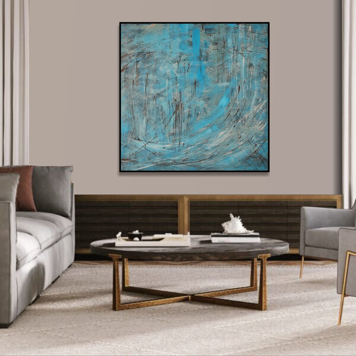 AZURE FRENZY 32"x32"