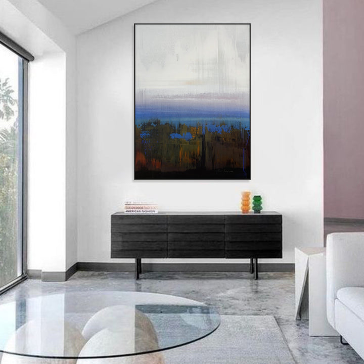 Original Abstract Landscape Paintings On Canvas Modern Textured Minimalist Art Handmade Painting for Home Wall Decor | ASSOCIATION 204 39.4"x31.5"