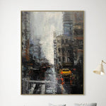 Abstract New York Paintings on Canvas Original Abstract Cityscape Painting Textured Handmade Artwork Oil Painting Modern Streets Wall Decor | STREETS OF NEW YORK