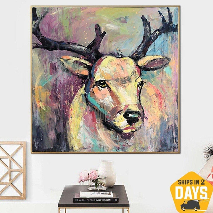WILD DEER 50"x50"