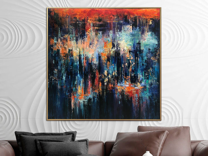 Large Paintings Night City Original Abstract Painting Wall Art Abstract Painting On Canvas Original Textured Art Living Room Wall Art | NIGHT CITY - trendgallery.ca